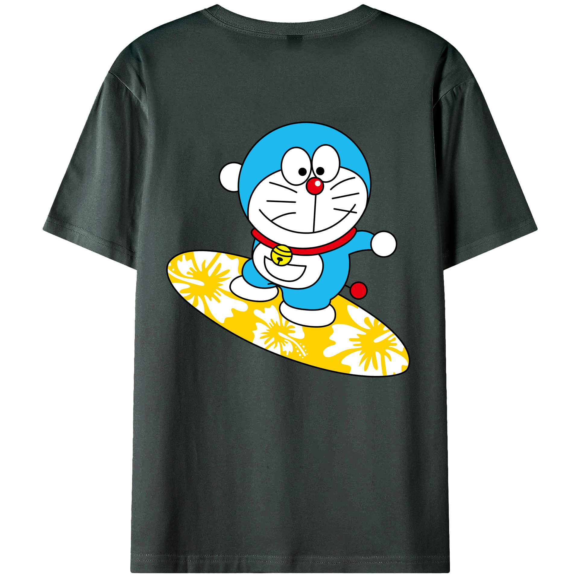 （画像用） ドラえもん Doraemon 綿100％ メンズ半袖Tシャツ（バックプリント） 通気性